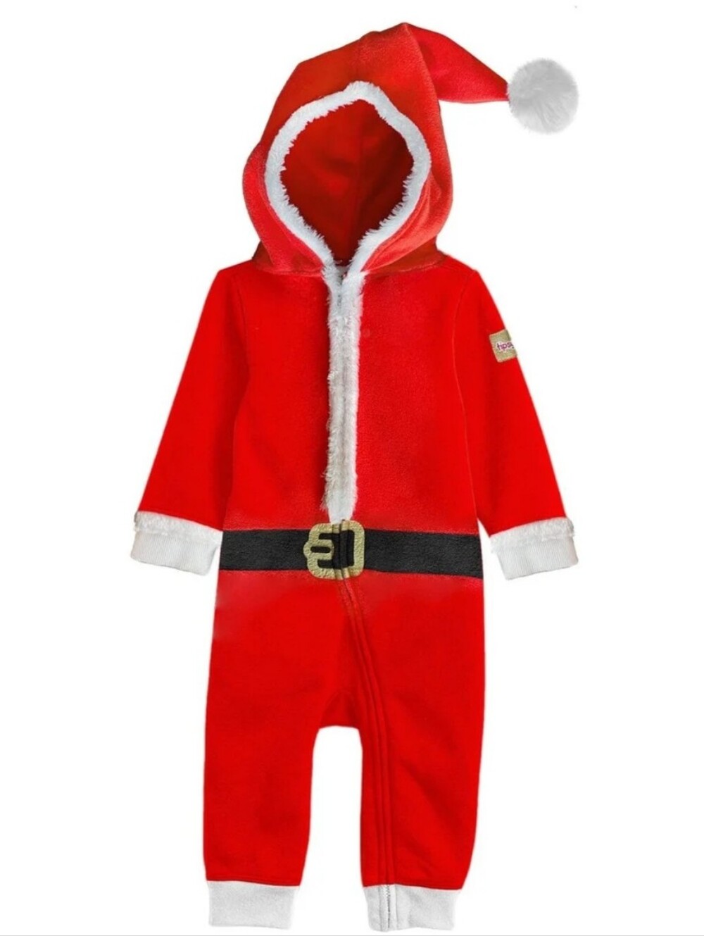 NWT! Tipsy Elves, Baby Santa Jumpsuit, Red/Black, Size 6 Months, MSRP $45